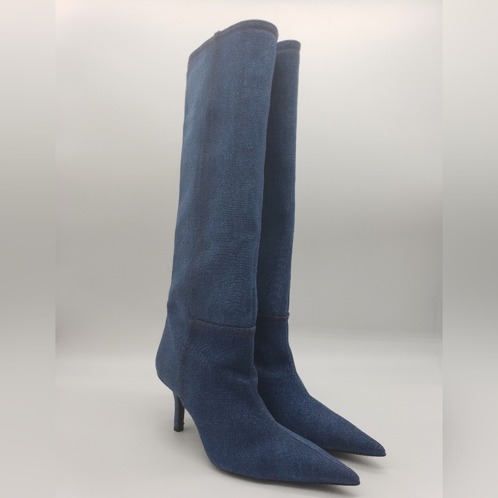 Zara Women's Denim Boots NWT